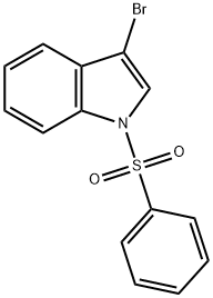 3-溴-(1-苯磺酰)吲哚 结构式