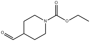 N-乙氧羰基-4-哌啶甲醛 结构式