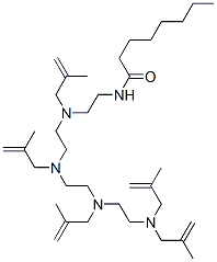 N-[14-methyl-3,6,9,12-tetrakis(2-methylallyl)-3,6,9,12-tetraazapentadec-14-en-1-yl]octanamide|