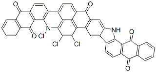 trichloro-12,24-dihydro-5H-naphtho[2,3-h]naphth[2'',3'':6',7']indolo[2',3':6,7]anthra[2,1,9-mna]acridine-5,10,13,18,25-pentone|