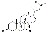 24-norursodeoxycholic acid Struktur