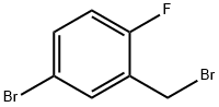 2-フルオロ-5-ブロモベンジルブロミド 化学構造式