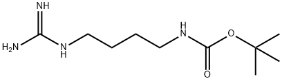 TERT-BUTYL N-[4-(DIAMINOMETHYLIDENEAMINO)BUTYL]CARBAMATE, 99733-14-9, 结构式