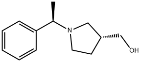 [(R)-1-((R)-1-フェニルエチル)ピロリジン-3-イル]メタノール 化学構造式