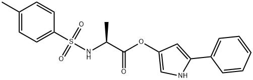 3-(N-Tosyl-L-alaninyloxy)-5-phenylpyrrole 化学構造式