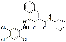 (4Z)-N-(2-methylphenyl)-3-oxo-4-[(2,4,5-trichlorophenyl)hydrazinylidene]naphthalene-2-carboxamide 结构式