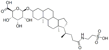 (3a,5b)-24-oxo-24-[(2-sulfoethyl)amino]cholan-3-yl b-D-glucopyranosiduronic acid|