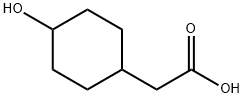 2-(4-ヒドロキシシクロヘキシル)酢酸 (cis-, trans-混合物) 化学構造式