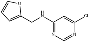 N-(6-クロロ-4-ピリミジニル)-N-(2-フリルメチル)アミン 化学構造式
