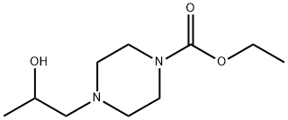 4-(2-ヒドロキシプロピル)ピペラジン-1-カルボン酸エチルエステル 化学構造式