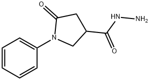 5-oxo-1-phenylpyrrolidine-3-carbohydrazide 化学構造式