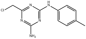 6-氯甲基-N-对-甲苯基-[1,3,5]三嗪-2,4-二胺, 99860-36-3, 结构式