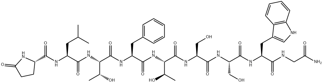 PYR-LEU-THR-PHE-THR-SER-SER-TRP-GLY-NH2 Struktur