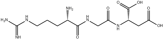 精氨酰-甘氨酰-天冬氨酸,99896-85-2,结构式