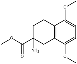 2-アミノ-5,8-ジメトキシ-1,2,3,4-テトラヒドロ-2-ナフトエ酸 化学構造式