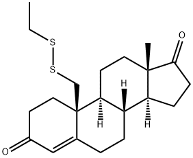 19-(ethyldithio)androst-4-ene-3,17-dione, 99957-90-1, 结构式