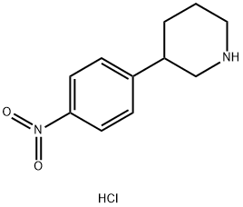 3-(4-Nitrophenyl)Piperidine Hydrochloride,19733-54-1,结构式