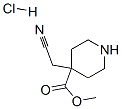 4-氰甲基-4-哌啶甲酸甲酯盐酸盐, , 结构式