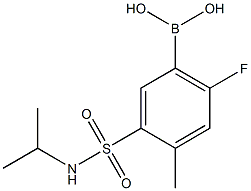 (2-fluoro-5-(N-isopropylsulfamoyl)-4-methylphenyl)boronic acid 化学構造式