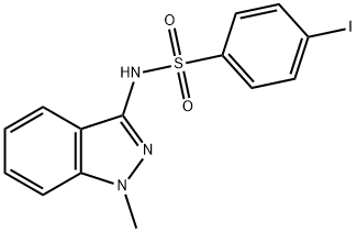 4-Iodo-N-(1-methyl-1H-indazol-3-yl)benzenesulfonamide Struktur