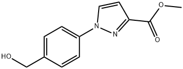 Methyl 1-[4-(hydroxymethyl)phenyl]-1H-pyrazole-3-carboxylate, 2197061-60-0, 结构式