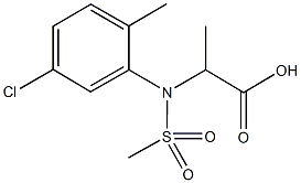 N-(5-chloro-2-methylphenyl)-N-(methylsulfonyl)alanine Struktur