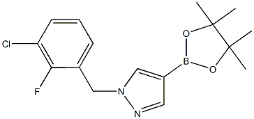 1-[(3-Chloro-2-fluorophenyl)methyl]-4-(tetramethyl-1,3,2-dioxaborolan-2-yl)-1H-pyrazole Struktur