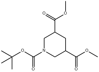 1-(tert-Butyl) 3,5-dimethyl 1,3,5-piperidinetricarboxylate 结构式