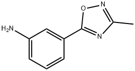 3-(3-メチル-1,2,4-オキサジアゾール-5-イル)アニリン 化学構造式