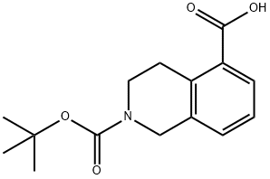 2-BOC-5-羧基-1,2,3,4-四氢异喹啉, 872001-50-8, 结构式