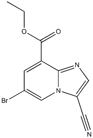 ethyl 6-bromo-3-cyanoimidazo[1,2-a]pyridine-8-carboxylate Struktur
