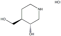 trans-4-(Hydroxymethyl)-3-piperidinol hydrochloride Structure
