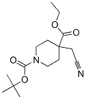 1-BOC-4-氰甲基-4-哌啶甲酸乙酯, , 结构式