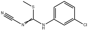 methyl N-(3-chlorophenyl)-N'-cyanoimidothiocarbamate Struktur