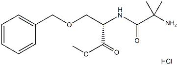 (S)-2-(2-Amino-2-methylpropionylamino)-3-benzyloxypropionic acid methyl ester hydrochloride Structure