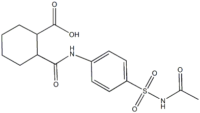 2-({4-[(acetylamino)sulfonyl]anilino}carbonyl)cyclohexanecarboxylic acid