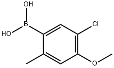 5-クロロ-4-メトキシ-2-メチルフェニルボロン酸 化学構造式
