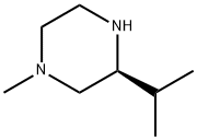 (3S)-3-イソプロピル-1-メチルピペラジン 化学構造式