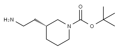 (R)-1-BOC-3-(2-氨乙基)哌啶, 1217629-55-4, 结构式