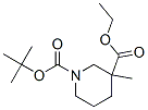1-BOC-3-甲基-3-哌啶甲酸乙酯, , 结构式
