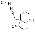 3-氰甲基-3-哌啶甲酸甲酯盐酸盐, , 结构式
