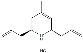 (2S,6S)-2,6-diallyl-4-methyl-1,2,3,6-tetrahydropyridine hydrochloride Struktur