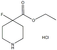 4-フルオロピペリジン-4-カルボン酸エチル塩酸塩 化学構造式