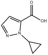 1-Cyclopropyl-1H-pyrazole-5-carboxylic acid Struktur