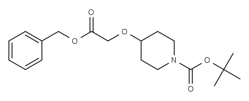 1-BOC-4-哌啶氧乙酸苄酯,,结构式