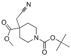 1-BOC-4-氰甲基-4-哌啶甲酸甲酯, , 结构式