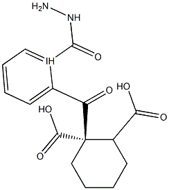2-{[2-(2-iodobenzoyl)hydrazino]carbonyl}cyclohexanecarboxylic acid 化学構造式