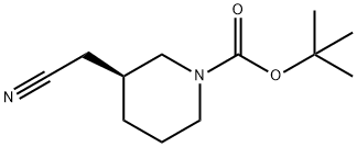 (S)-1-BOC-3-哌啶乙腈,1217710-12-7,结构式