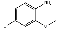3-甲氧基-4-氨基苯酚 结构式