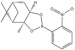(1S,2S,6R,8S)-2,9,9-Trimethyl-4-(2-nitrophenyl)-3,5-dioxa-4-boratricyclo[6.1.1.06]decane Struktur